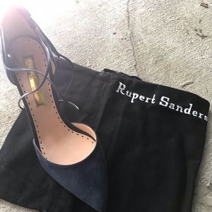 Rupert Sanderson Shoes - Rupert Sanderson Blue Suede Straps Rupert Sanderson Shoes - Rupert Sanderson Blue Suede Straps